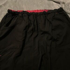 Chic Black and Pink  Women's Scrub Pants